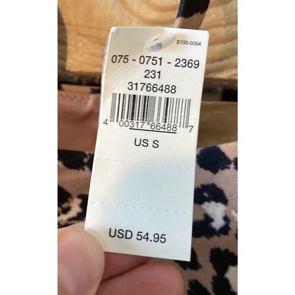 NWT $54.95 Aerie Cheetah Print One Piece Swimsuit Size Small Women’s Wrap Front - Picture 4 of 6